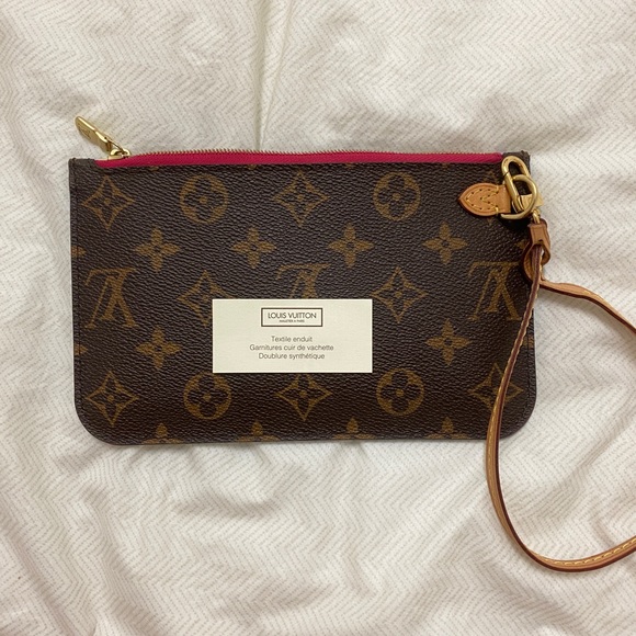 Louis Vuitton Neverfull Pochette PINK discontinued lining - Picture 8 of 9